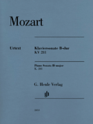 Piano Sonata No. 3 in B flat Major, K. 281 piano sheet music cover